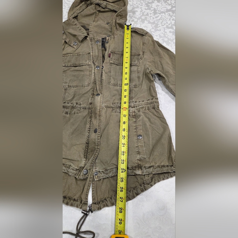 Levi's Woman Tan Hooded Jacket, Size Small - Picture 4 of 8